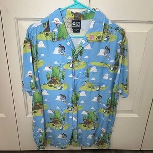 Cartoon Network Sky Blue Adventure Print Shirt